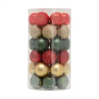 Kmart 36 pck 4cm baubles - traditional charm offer