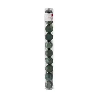 10 pack 6cm baubles - sage