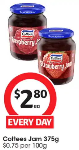 Coles Cottees Jam 375g offer