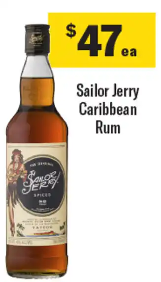 Coles Sailor Jerry Caribbean Rum offer