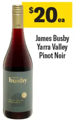 Coles James Busby Yarra Valley Pinot Noir offer