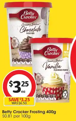 Coles Betty Crocker Frosting 400g offer