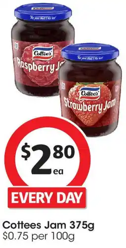 Coles Cottees Jam 375g offer