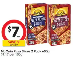 Coles McCain Pizza Slices 2 Pack 600g offer