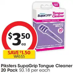 Coles Piksters SupaGrip Tongue Cleaner 20 Pack offer