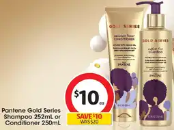 Coles Pantene Gold Series Shampoo 252mL or Conditioner 250mL offer