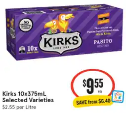 IGA Kirks 10x375mL offer