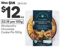 Woolworths Woolworths Chocolate Cookie Pie 550g offer