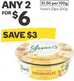 Woolworths Yumi's Dips 200g offer