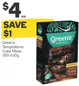 Woolworths Green's Temptations Cake Mixes 350-630g offer
