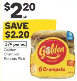 Woolworths Golden Crumpet Rounds Pk 6 offer