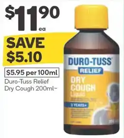 Woolworths Duro-Tuss Relief Dry Cough 200ml offer
