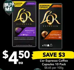 Drakes L'or Espresso Coffee Capsules 10 Pack offer