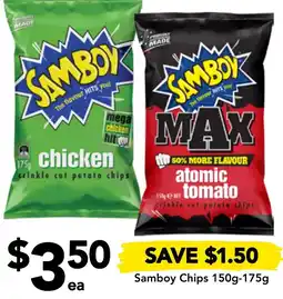 Drakes Samboy Chips 150g-175g offer