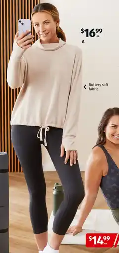 ALDI Womens yoga jacket or sweat top offer