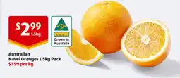 ALDI Australian Navel Oranges 1.5kg Pack offer