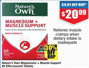 Chemist Warehouse Nature's Own MAGNESIUM + MUSCLE SUPPORT offer