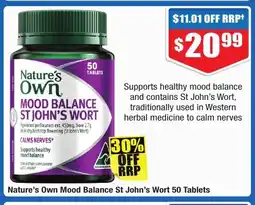Chemist Warehouse Nature's Own Mood Balance St John's Wort 50 Tablets offer