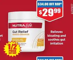 Chemist Warehouse NUTRA Life Gut Relief MANGO ORANGE offer