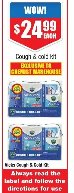 Chemist Warehouse Cough & cold kit offer