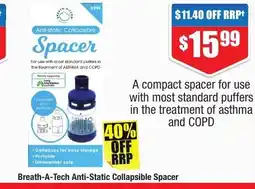 Chemist Warehouse Breath-A-Tech Anti-Static Collapsible Spacer offer