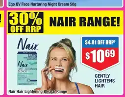 Nair Hair Lightening Bleach Range