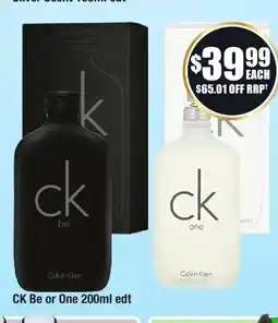 Chemist Warehouse CK Be or One 200ml edt offer