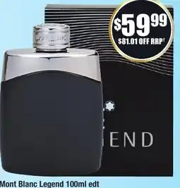 Chemist Warehouse Mont Blanc Legend 100ml edt offer