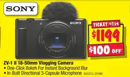 JB Hi-Fi ZV-1 II 18-50mm Vlogging Camera offer