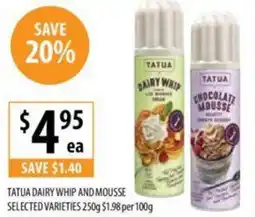 TATUA DAIRY WHIP AND MOUSSE