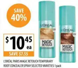 Supabarn L'ORÉAL PARIS MAGIC RETOUCH TEMPORARY ROOT CONCEALER SPRAY SELECTED VARIETIES 1 pack offer