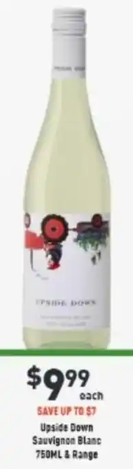 Upside Down Sauvignon Blanc 750 ml & Range