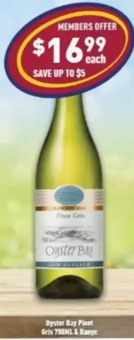 Dyster Bay Pinot Gris 750 ml & Range