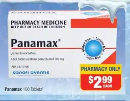 Direct Chemist Outlet Panamax 100 Tablets offer