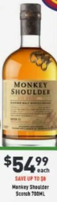 Liquor Legends Monkey Shoulder Scotch 700 ml offer