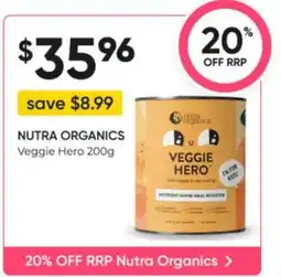 NUTRA ORGANICS Veggie Hero 200g