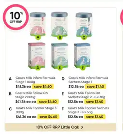 Super Pharmacy A Goat's Milk Infant Formula Stage 1800g offer