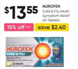 Super Pharmacy NUROFEN Cold & Flu Multi- Symptom Relief 24 Tablets offer