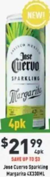 Liquor Legends Jose Cuervo Sparkling Margarita offer