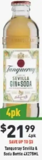 Tanqueray Sevilla & Soda Bottle