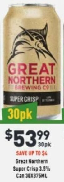 Great Northern Super Crisp 3.5 % Can