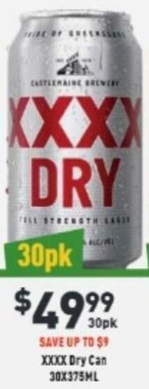 Liquor Legends XXXX Dry Can offer