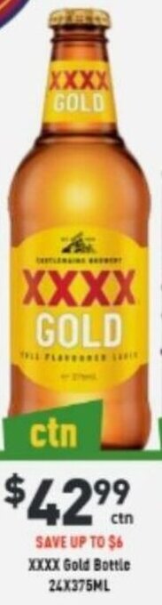 Liquor Legends XXXX Gold Bottle offer