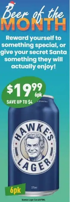 Liquor Legends Hawkes Lager Can offer