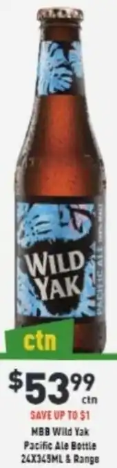 Liquor Legends MBB Wild Yak Pacific Ale Bottle offer
