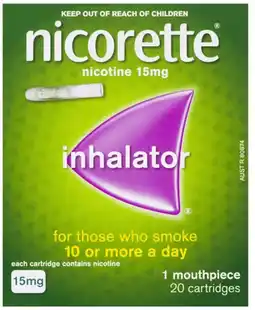 healthylife Nicorette Quit Smoking Inhalator 15mg 20 Pack offer