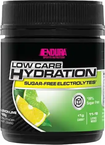 healthylife Endura Sports Nutrition Rehydration Low Carb Fuel Lemon Lime 135g offer