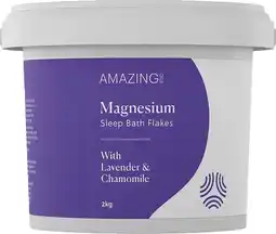 healthylife Amazing Oils Magnesium Sleep Bath Flakes Lavender & Chamomile 2kg offer