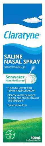 healthylife Claratyne Saline Nasal Spray 100ml offer