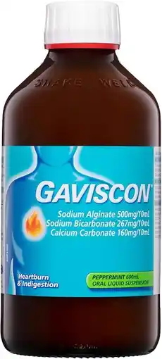 Gaviscon Heartburn & Indigestion Peppermint Liquid 600ml